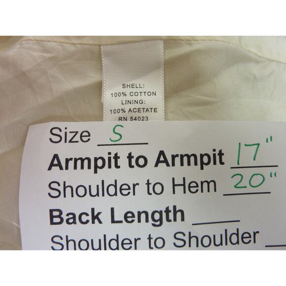 Banana Republic Beige Canvas Swing Jacket S Crop Trench - Picture 8 of 8